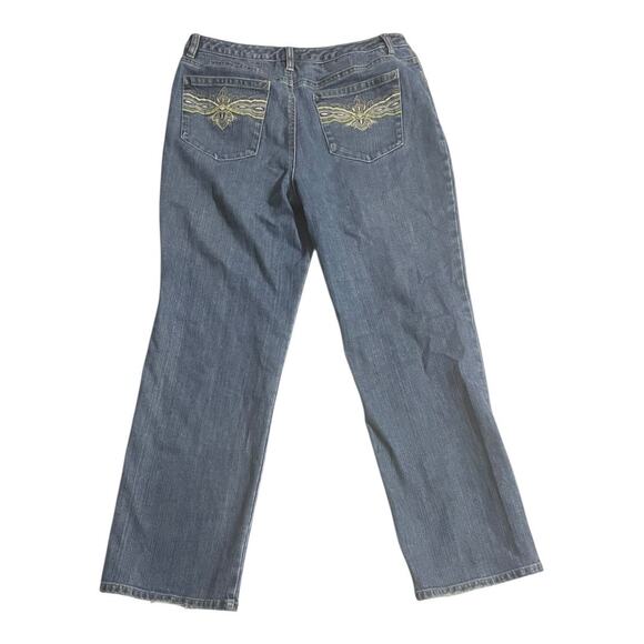 Talbots Womens Jeans Size 14 Blue Staight Leg High Rise Medium Wash Denim Jeans - Picture 2 of 13